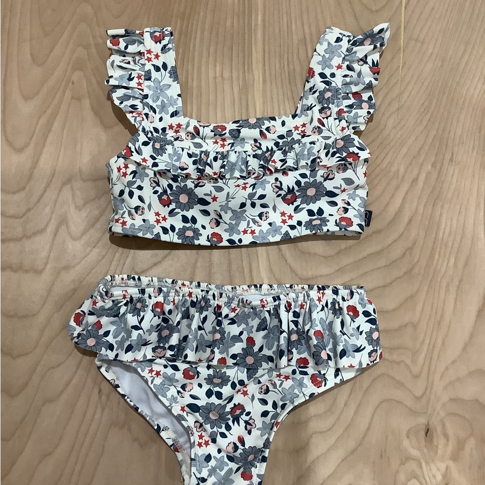 Floral Ruffle Bikini Set
